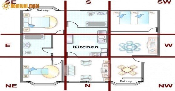 Hướng cấm kỵ phong thủy bếp - Không đặt bếp ở trung tâm của nhà