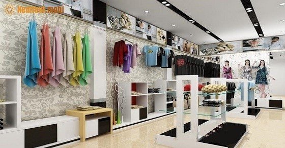 Tạo điểm nhấn trong không gian chính của cửa hàng