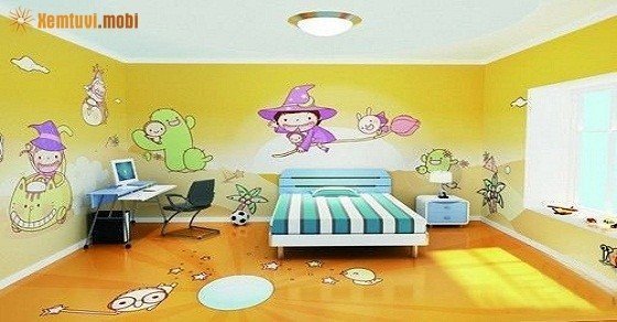 Tranh phong thủy phòng ngủ cho bé