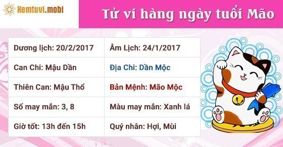 Tử vi hàng ngày 12 con giáp thứ 2 ngày 20/2/2017 Tử vi hàng ngày 12 con giáp thứ 2 ngày 20/2/2017
