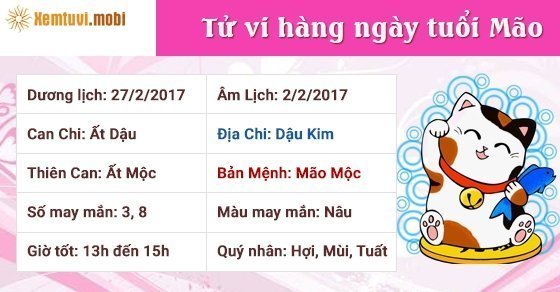 Tử vi hàng ngày 12 con giáp thứ 2 ngày 27/2/2017 Tử vi hàng ngày 12 con giáp thứ 2 ngày 27/2/2017