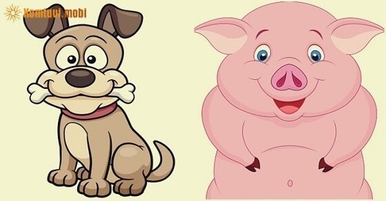 Cặp đôi Tuất và Hợi (Chó và Lợn)