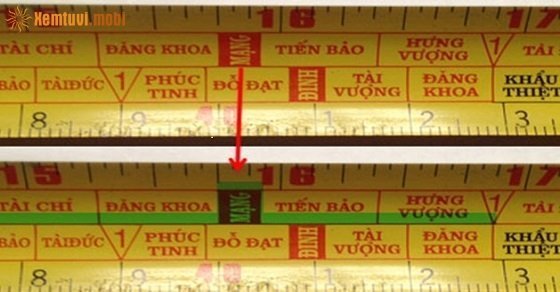 Cách xem thước lỗ ban chuẩn