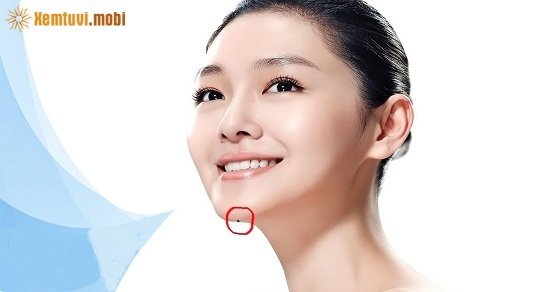 Nốt ruồi bên cằm trái thể hiện cho đất đai, nhà cửa ruộng vườn