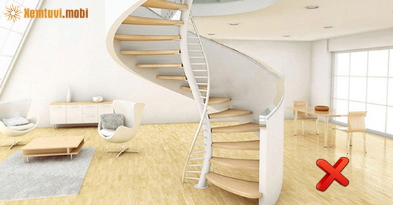 Kiêng kỵ cầu thang dạng xoắn