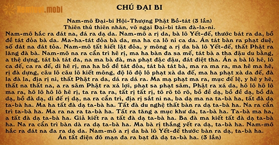 Thần Chú Đại Bi ý nghĩa và sự nhiệm màu Thần Chú Đại Bi ý nghĩa và sự nhiệm màu
