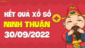 XSNT 30/9 - Xổ số Ninh Thuận ngày 30 tháng 9 năm 2022 - SXNT 30/9