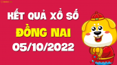 XSDN 5/10 - Xổ số Đồng Nai ngày 5 tháng 10 năm 2022 - SXDN 5/10