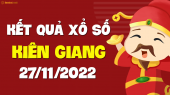 XSKG 27/11 - Xổ số Kiên Giang ngày 27 tháng 11 năm 2022 - SXKG 27/11