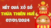 XSTTH 7/1 - Xổ số tỉnh Thừa Thiên Huế ngày 7 tháng 1 năm 2024 - SXTTH 7/1
