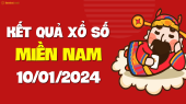 XSMN 10/1 - SXMN 10/1 - KQXSMN 10/1 - Xổ số miền Nam ngày 10 tháng 1 năm 2024