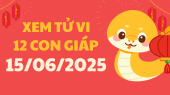 Tử vi ngày 15/6/2025 của 12 con giáp chủ nhật