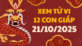 Xem tử vi 12 con giáp ngày 21/10/2025 - Tử vi của 12 con giáp tài lộc