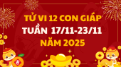 Tử vi 12 con giáp tuần mới từ 17/11 - 23/11/2025 tài lộc