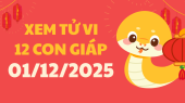 Xem tử vi 12 con giáp ngày 1/12 - Coi tử vi của 12 con giáp tài lộc