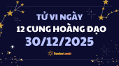 Tử vi 12 cung hoàng đạo thứ 3 ngày 30/12/2025: Sư Tử mạnh mẽ và chủ động