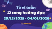 Tử vi tuần mới 12 cung hoàng đạo 29/12 - 4/1/2026: Nhân Mã lạc quan, cởi mở