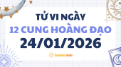 Tử vi 12 cung hoàng đạo thứ 7 ngày 24/1/2026: Kim Ngưu điềm tĩnh và chắc chắn