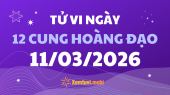 Tử vi 12 cung hoàng đạo thứ 4 ngày 11/3/2026: Nhân Mã lạc quan và ham học hỏi