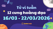 Tử vi tuần mới 12 cung hoàng đạo 16/3 - 22/3/2026: Xử Nữ chăm chỉ và tỉ mỉ