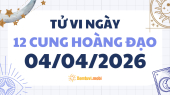 Tử vi 12 cung hoàng đạo thứ 7 ngày 4/4/2026: Nhân Mã năng lượng, Bảo Bình sáng tạo