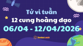 Tử vi tuần mới 12 cung hoàng đạo 6/4 - 12/4/2026: Nhân Mã năng lượng, Bảo Bình sáng tạo