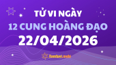 Tử vi 12 cung hoàng đạo thứ 4 ngày 22/4/2026: Cự Giải nhạy cảm, Song Ngư mơ mộng