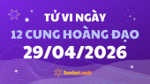 Tử vi 12 cung hoàng đạo thứ 4 ngày 29/4/2026: Cự Giải nhạy cảm, Bọ Cạp quyết tâm