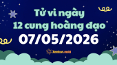 Tử vi 12 cung hoàng đạo thứ 5 ngày 7/5/2026: Cự Giải nhạy cảm, Sư Tử tự tin