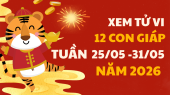 Tử vi 12 con giáp tuần mới từ 25/5 - 31/5/2026 tài lộc